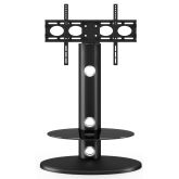Alphason ADAR725BLK Argon Oval TV Stand with Bracket for up to 55" TVs Black