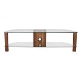 Alphason Century TV Stand ADCE1500-LO Light Oak with Clear Glass Shelves