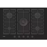 Haier HAVG75S2B 70Cm, 5 Burner Gas Hob With Wok Burner Black