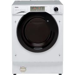 Haier HWQ90B416FWB 9Kg 1600Rpm Washing Machine -With Black Door White